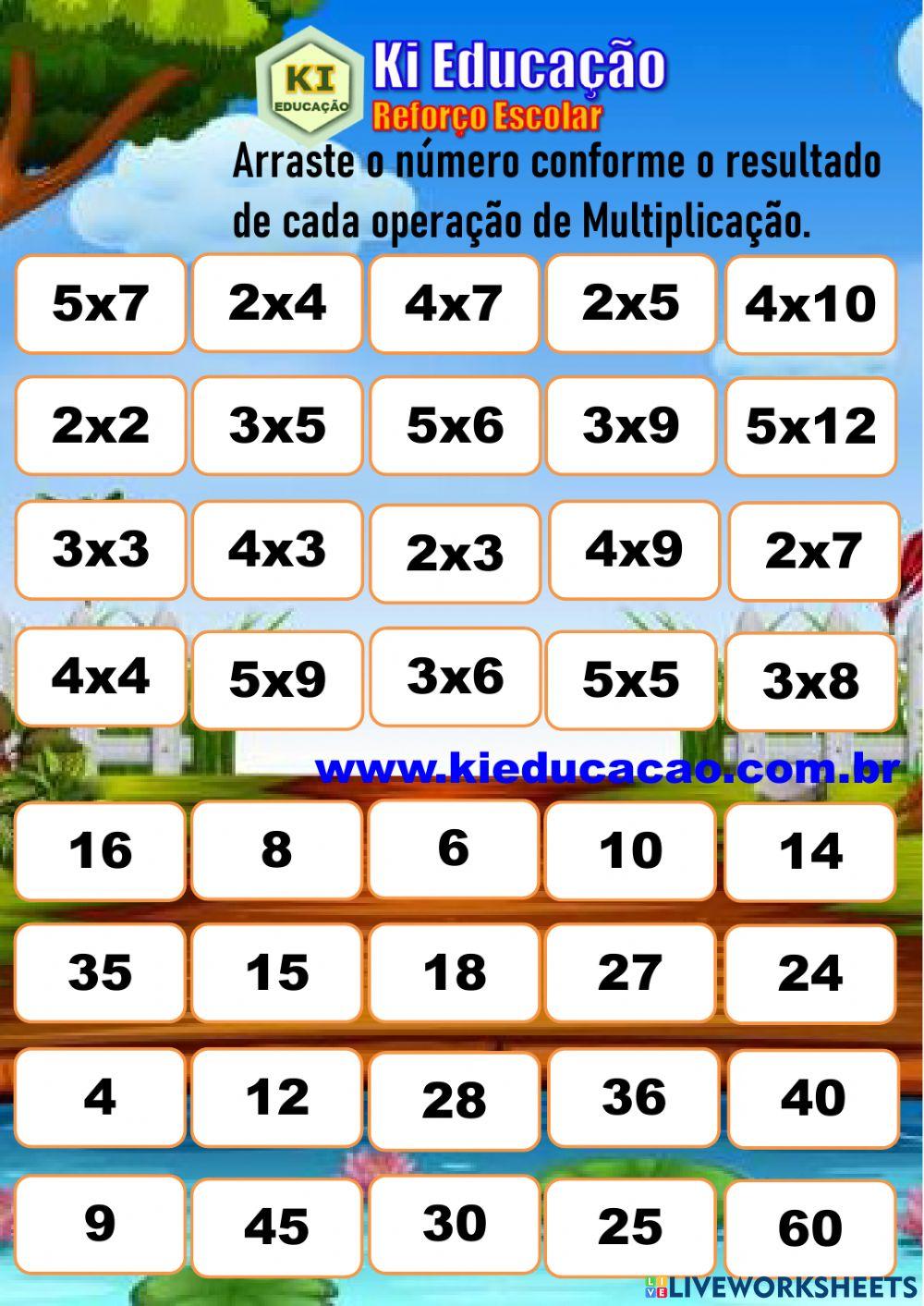 Adição - Arraste 4º ano Masc.