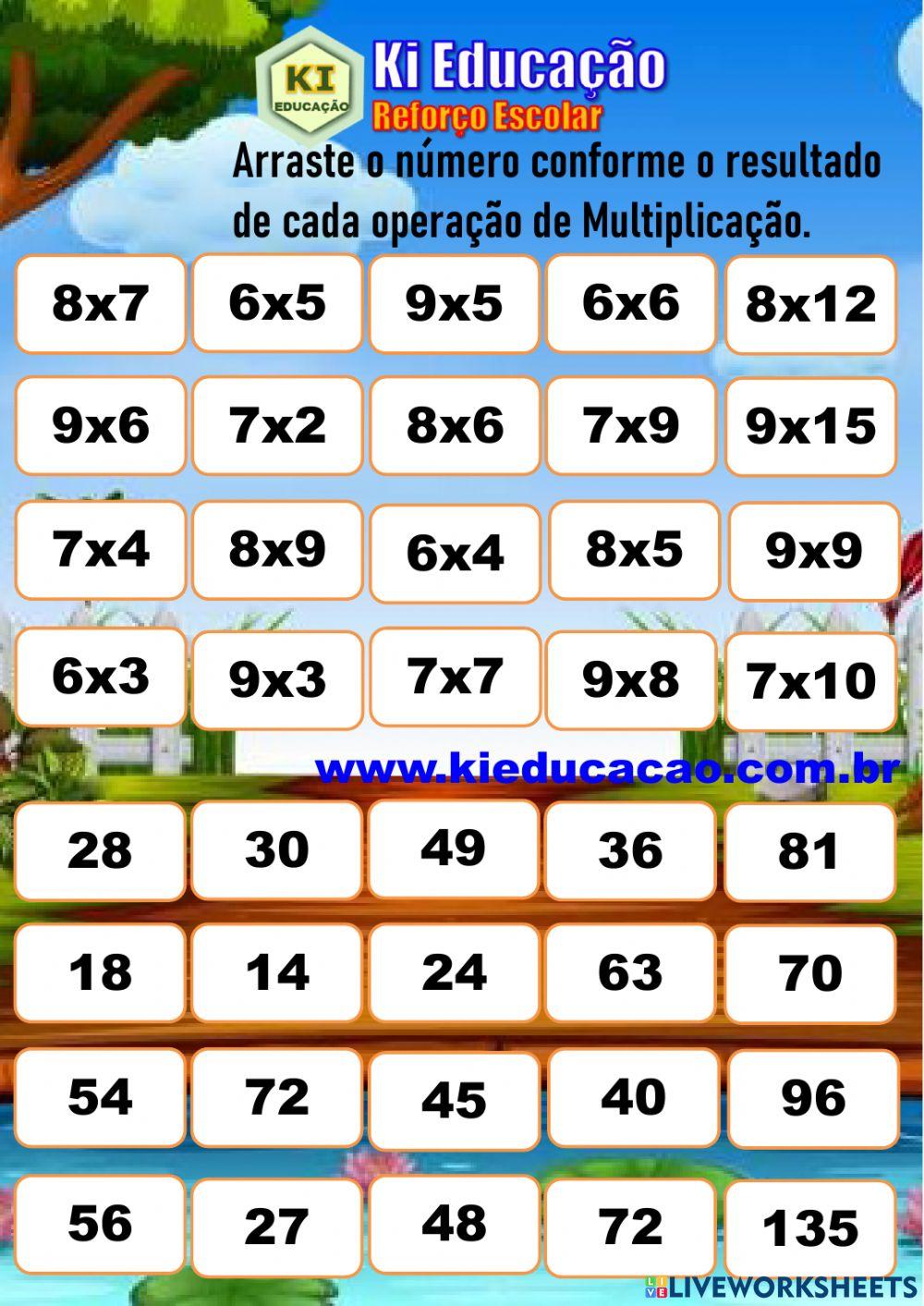 Adição - Arraste 4º ano Masc.