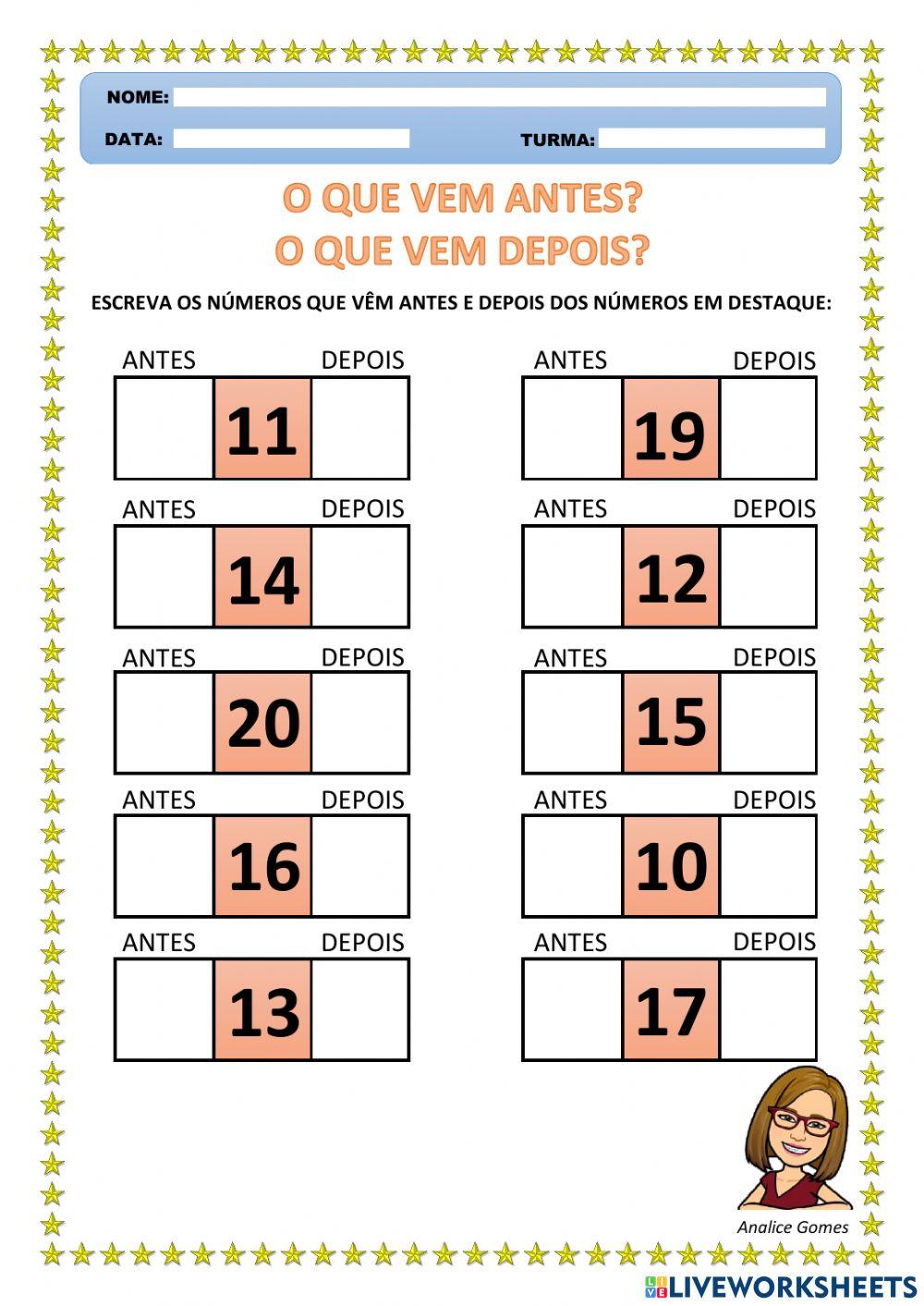 O Que Vem Antes? O Que Vem Depois?