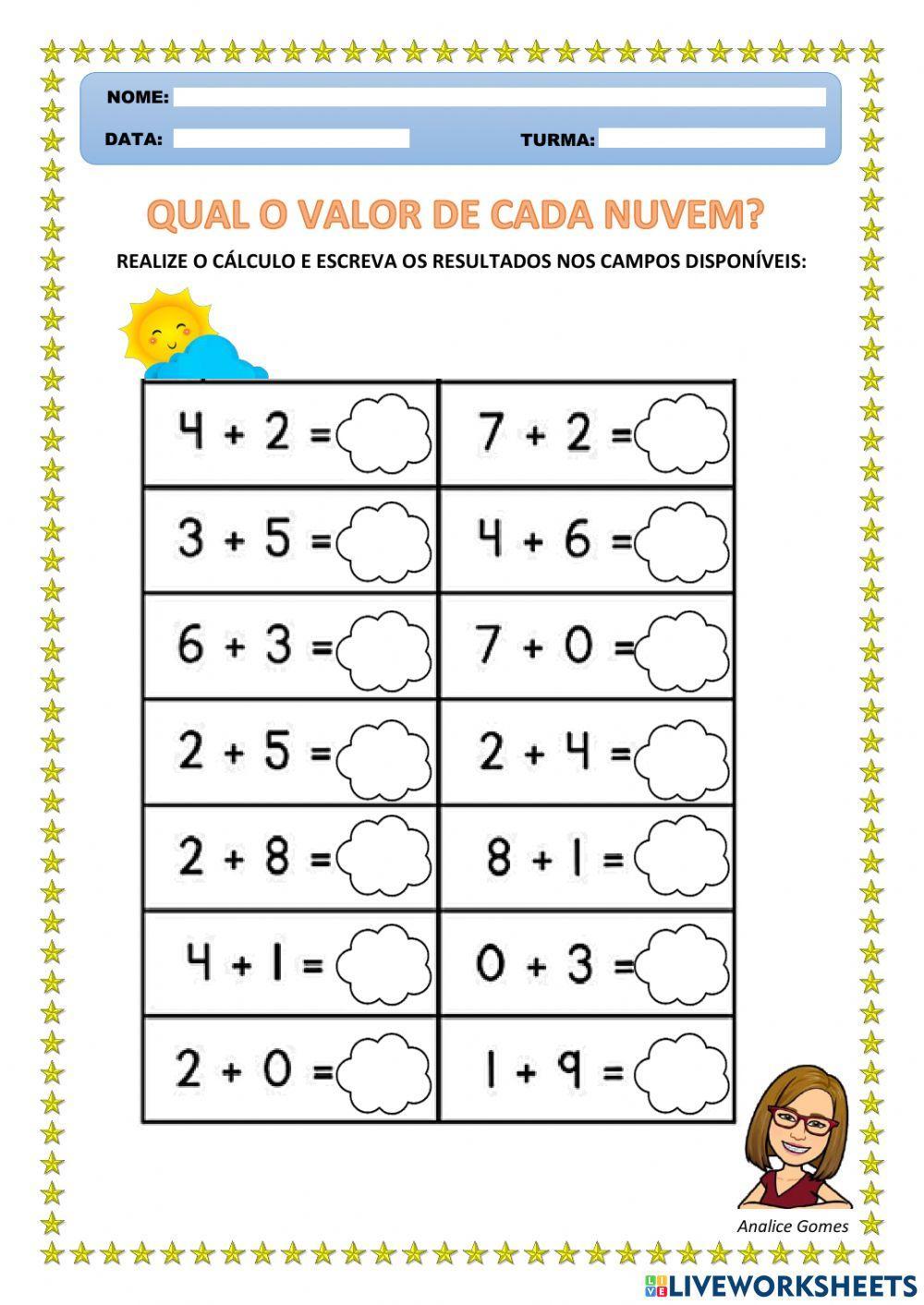 Qual o Valor de Cada Nuvem?