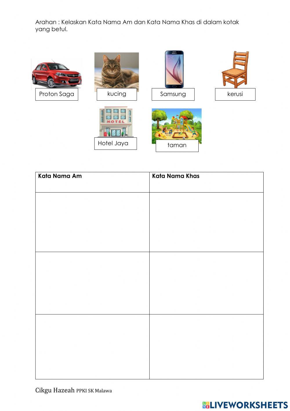 Kata Nama Am dan Kata Nama Khas