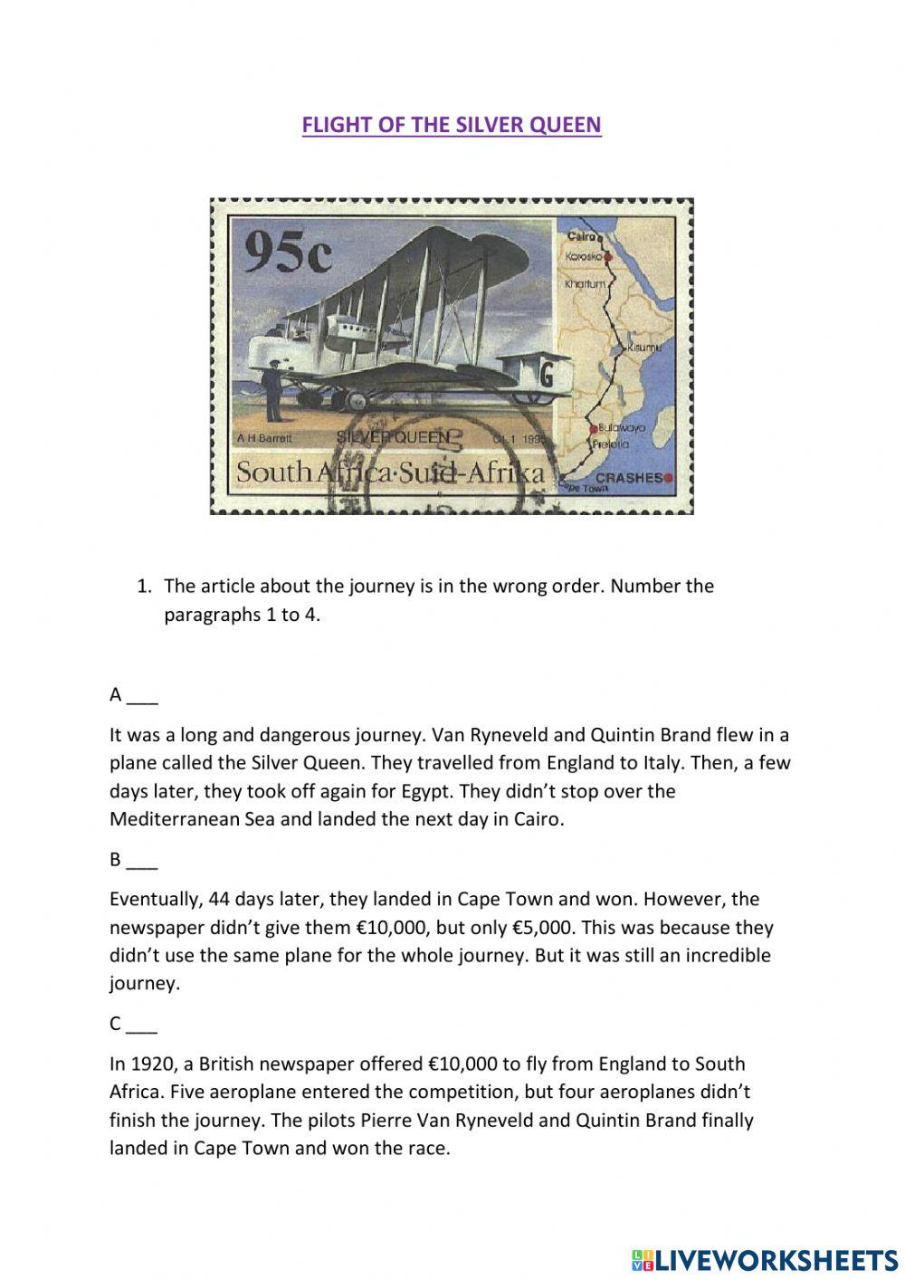 Flight of the silver