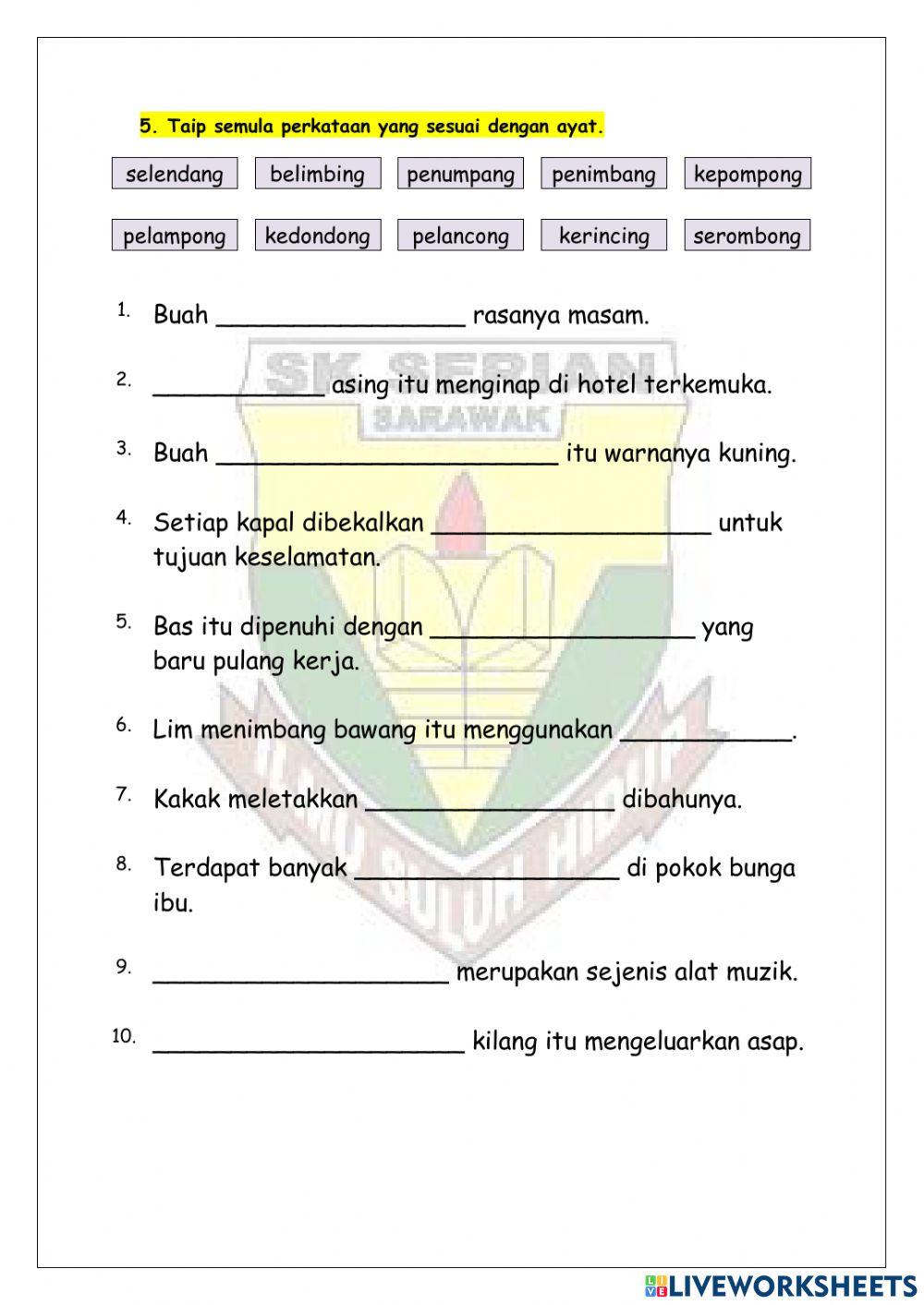 Kemahiran 25 Perkataan KV+KVK+KVKK