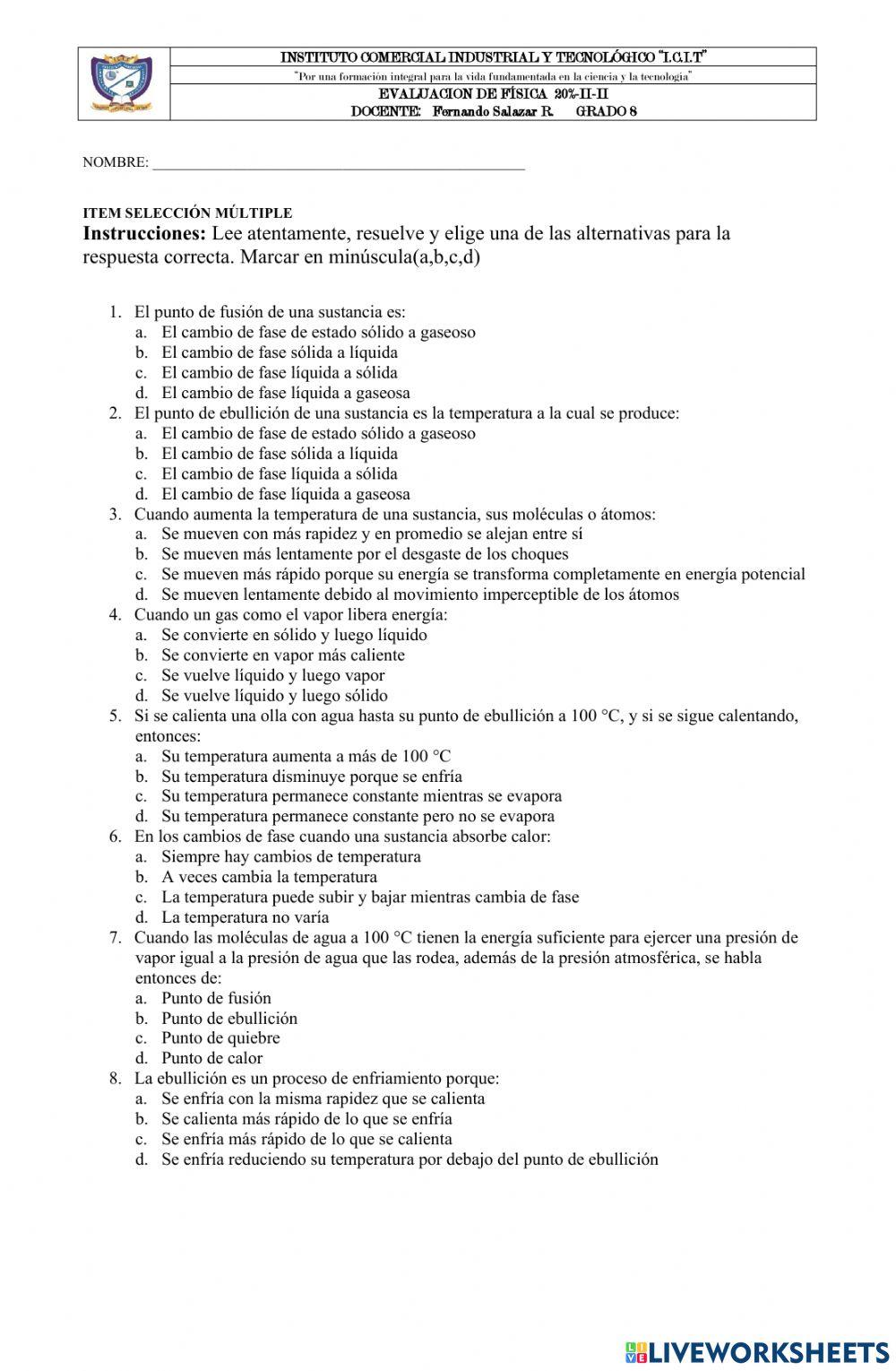 Examen Física 8 20-II-II