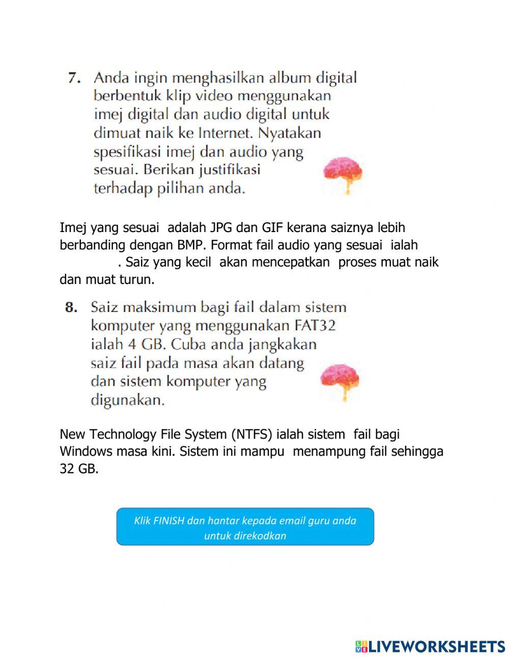 Praktis Minda 2.2 Ukuran Data