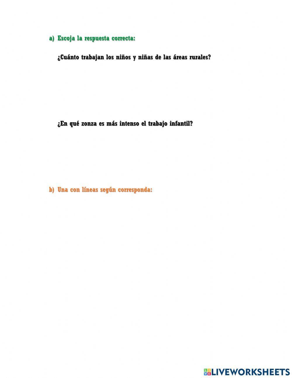 Ejercicios de lectura