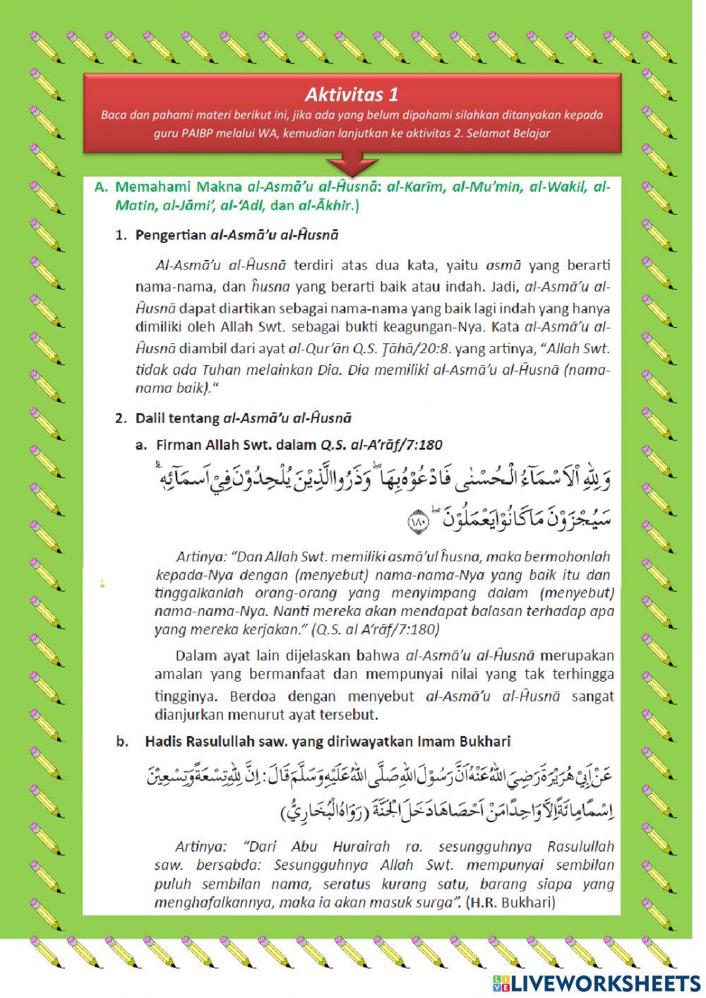 Lkpd 1 paibp kelas X bab 1 (pertemuan pertama)