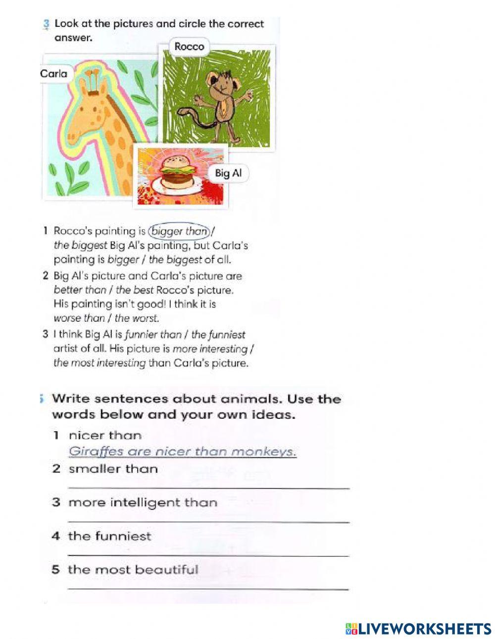 Unit 4 comparatives and superlatives