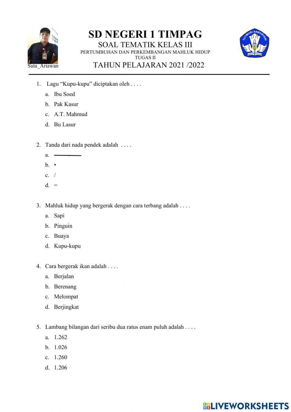 Pertumbuhan dan Perkembangan Mahluk Hidup