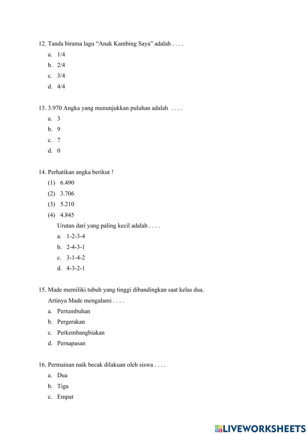 Pertumbuhan dan Perkembangan Mahluk Hidup