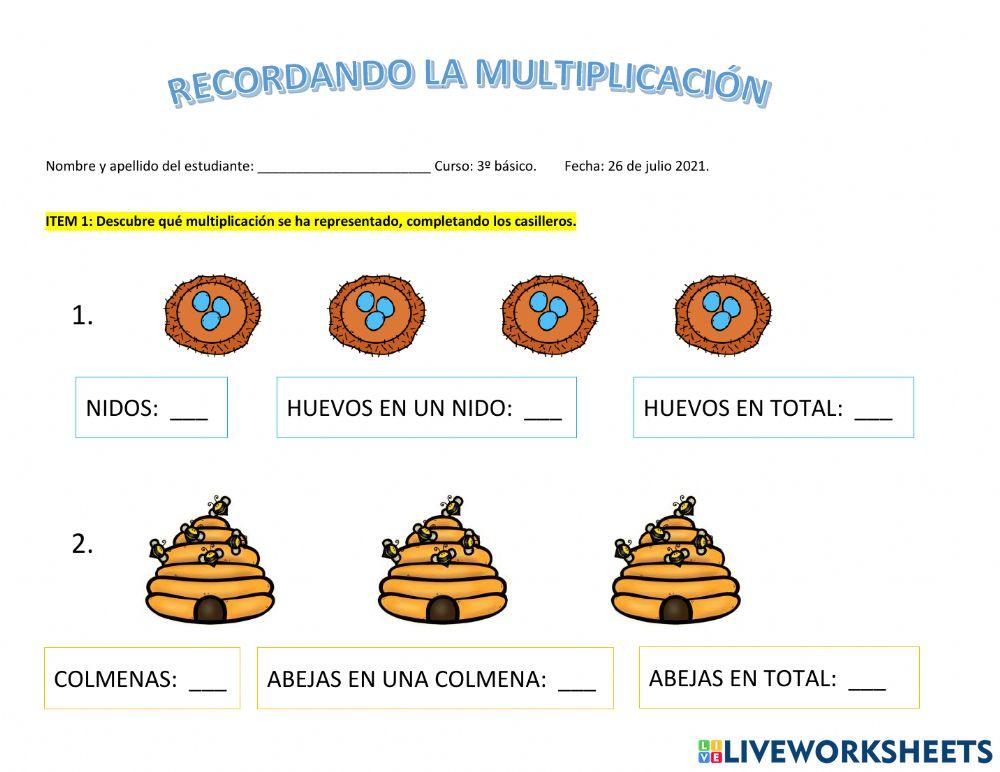 Repaso Multiplicación 3º