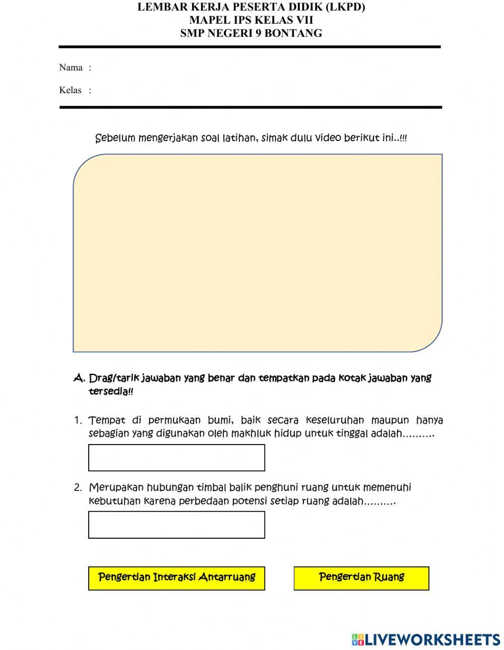 Ruang dan Interaksi Antarruang