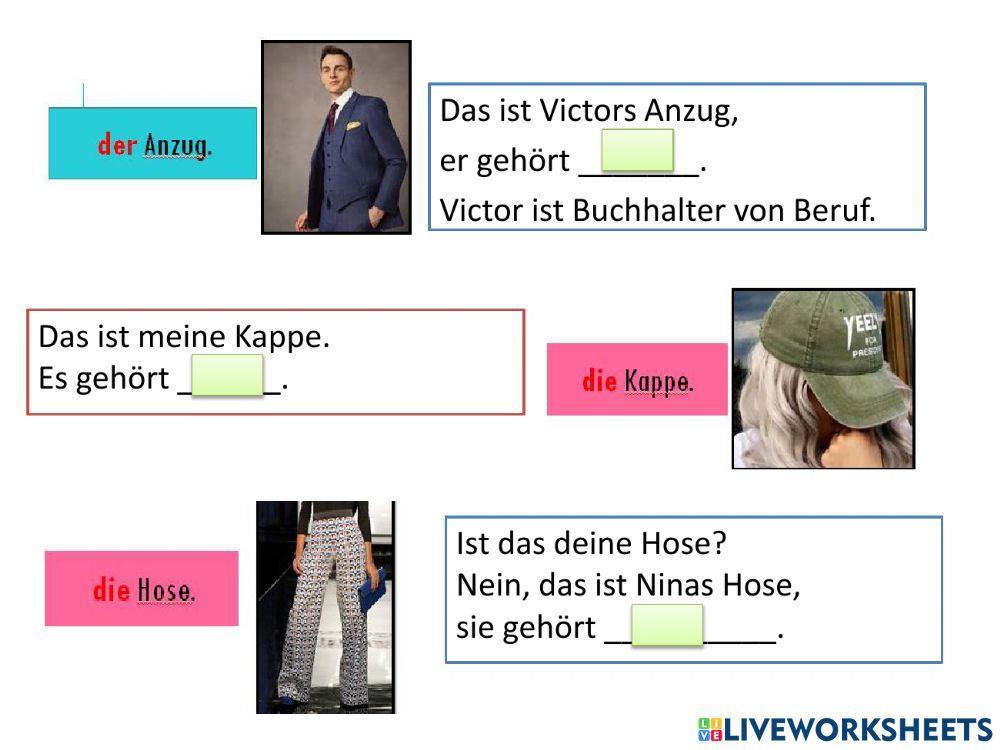 Personal pronommen im Dativ