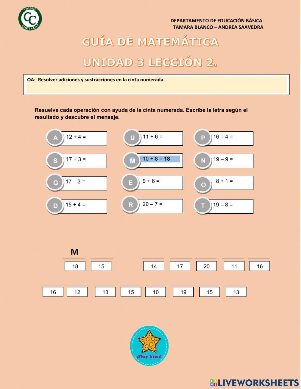 Sumas y restas ejercicios