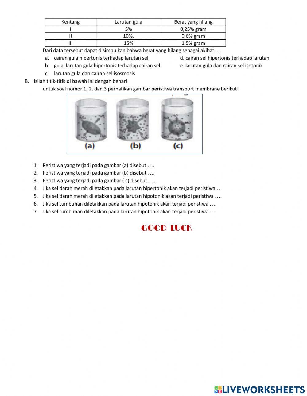 Struktur dan fungsi sel