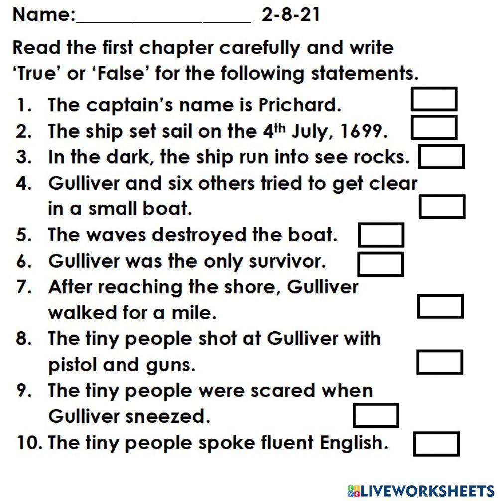 Gulliver's Travel - Chapter 1