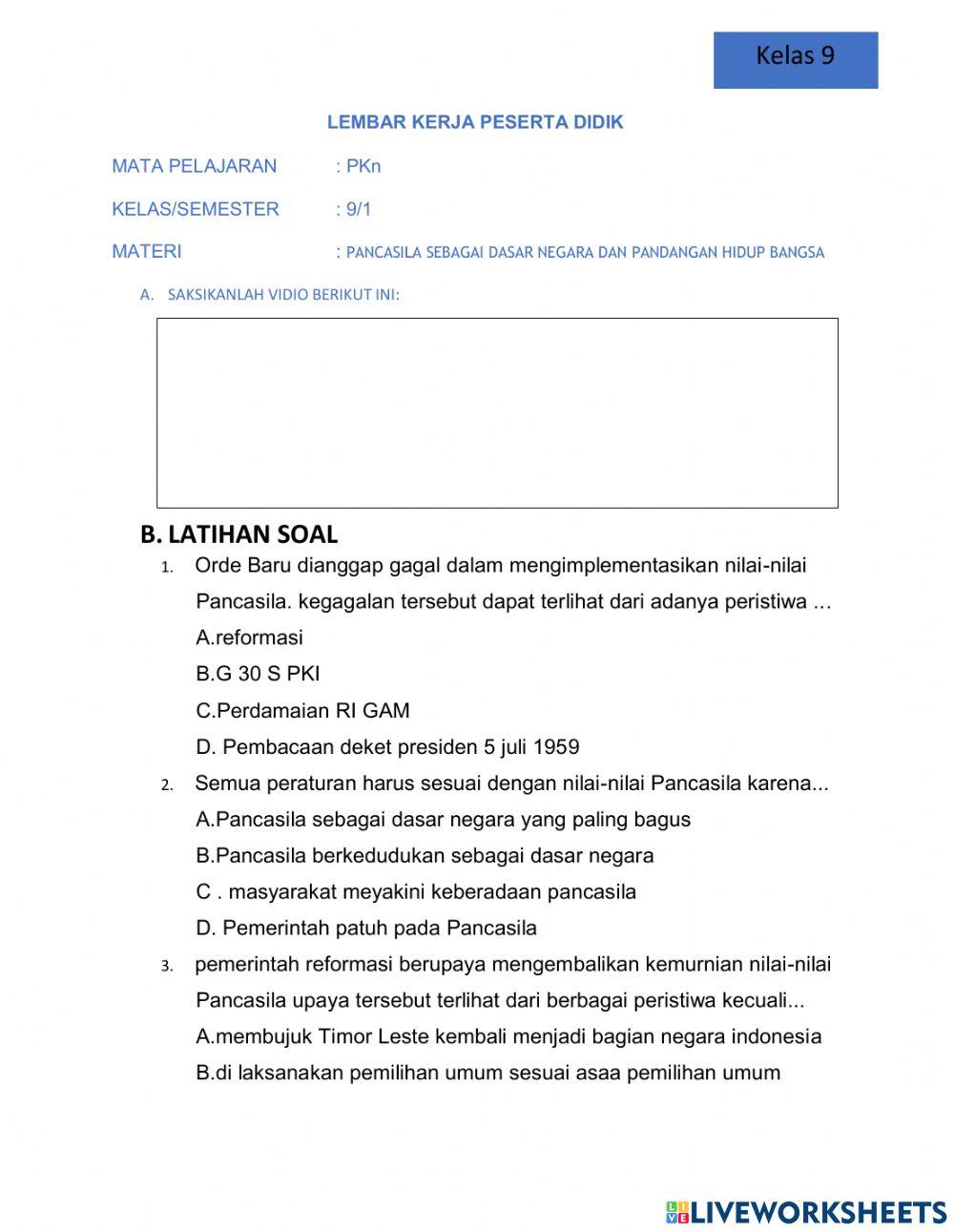 Pkn kelas 9 pertemuan 1