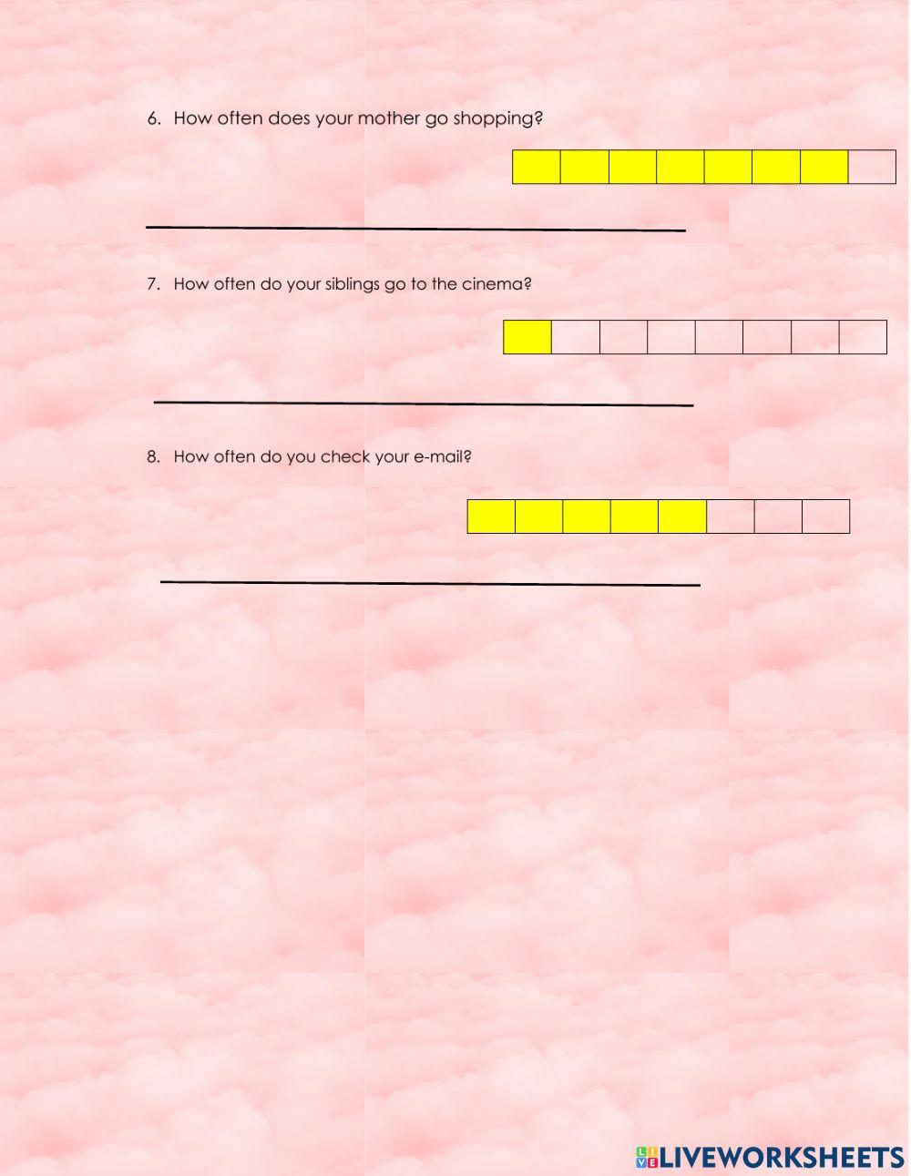 Vocabulary- simple present and simple past- frequency adverbs