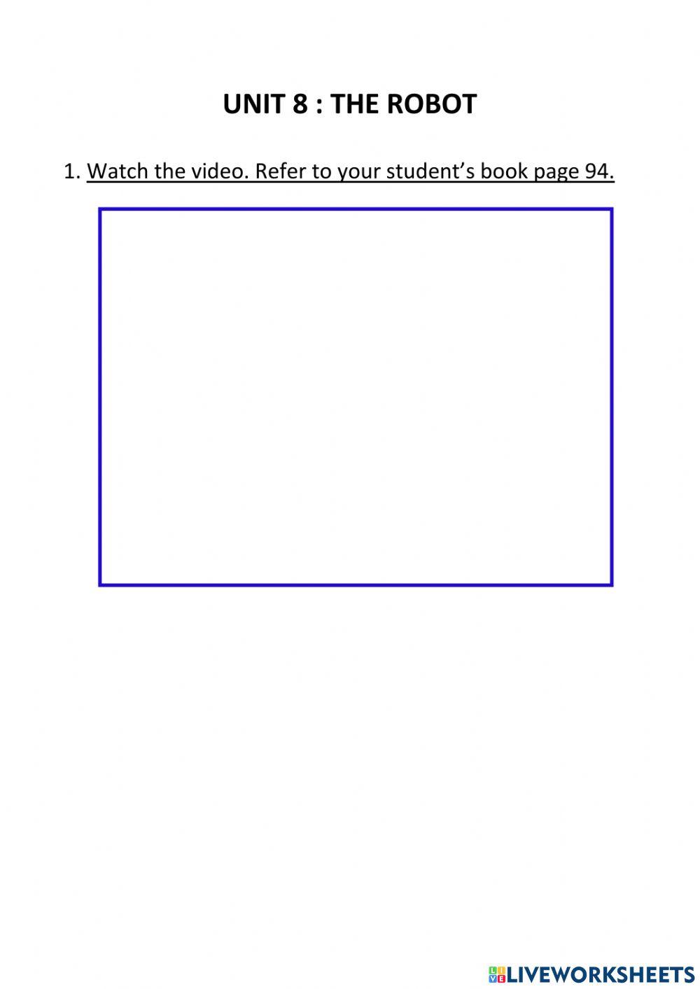English Year 2 : The Robot