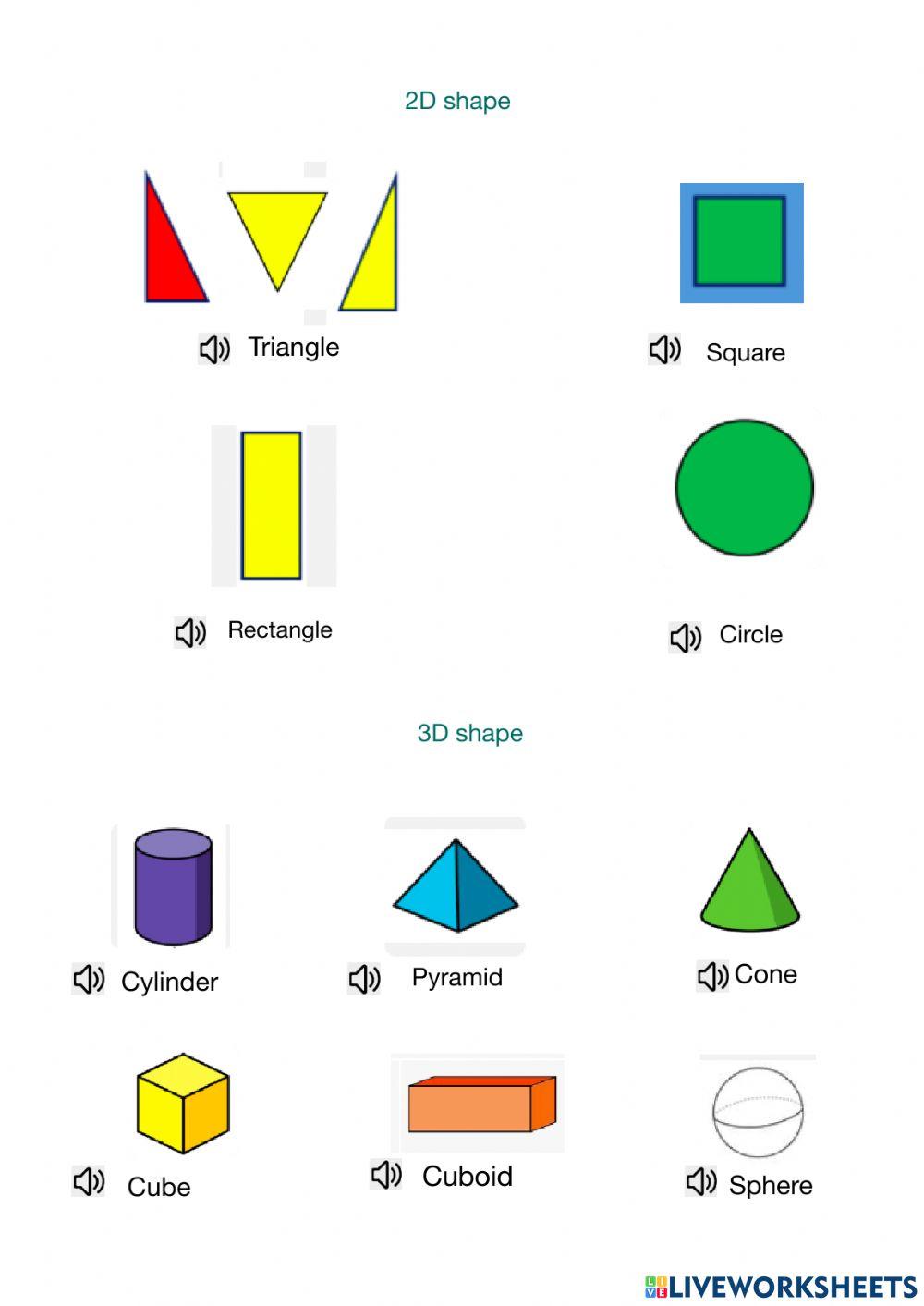 2D & 3D shape name