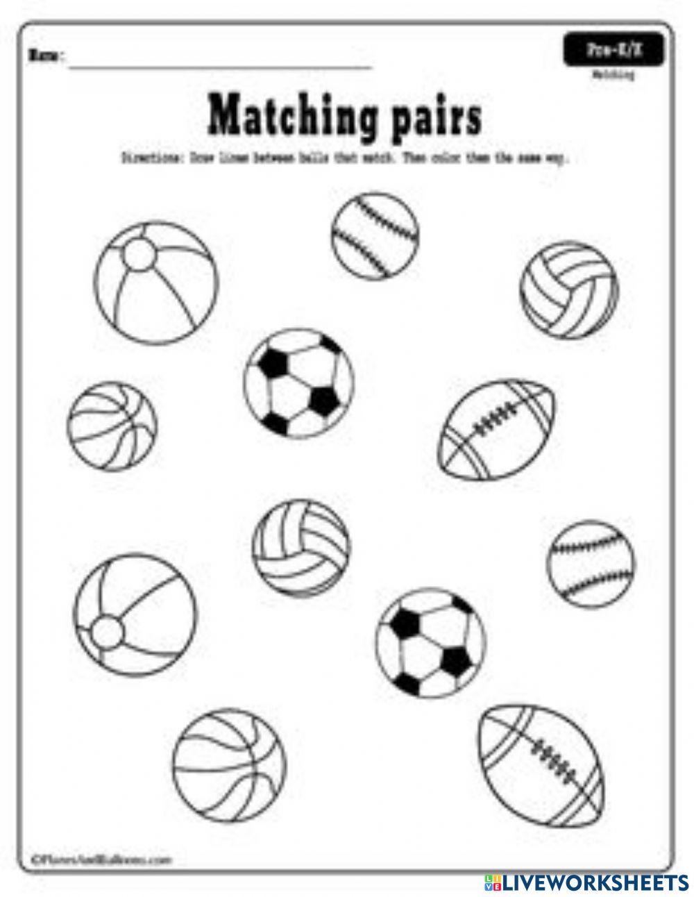 Matching Pairs worksheet