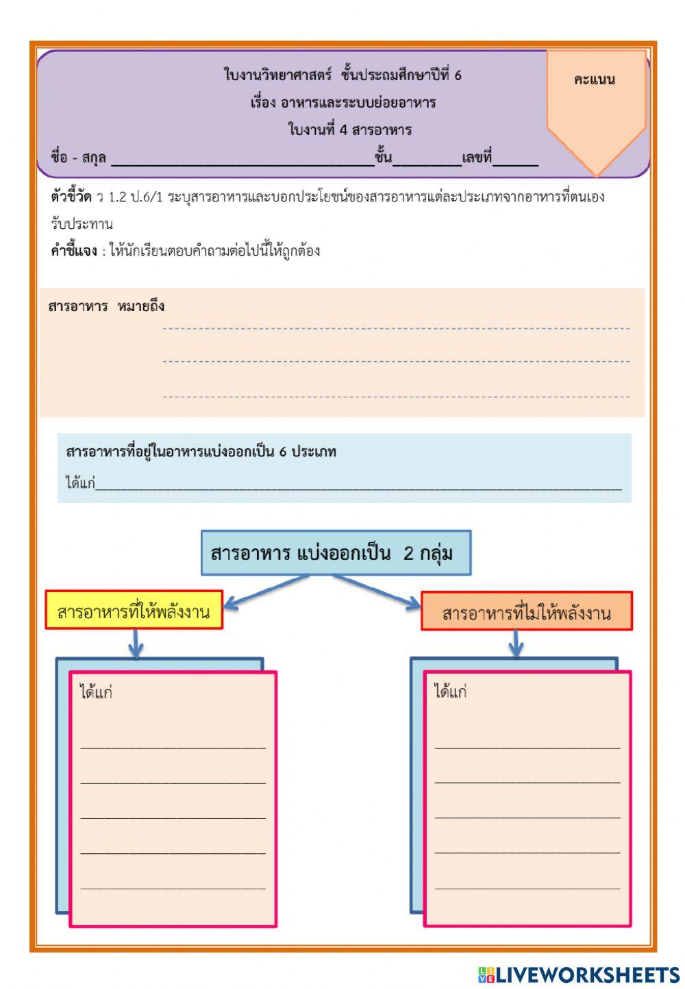 อาหารและระบบย่อยอาหาร