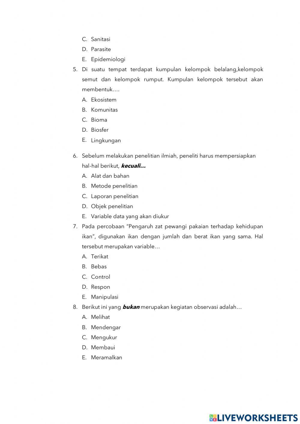 Ruang lingkup biologi