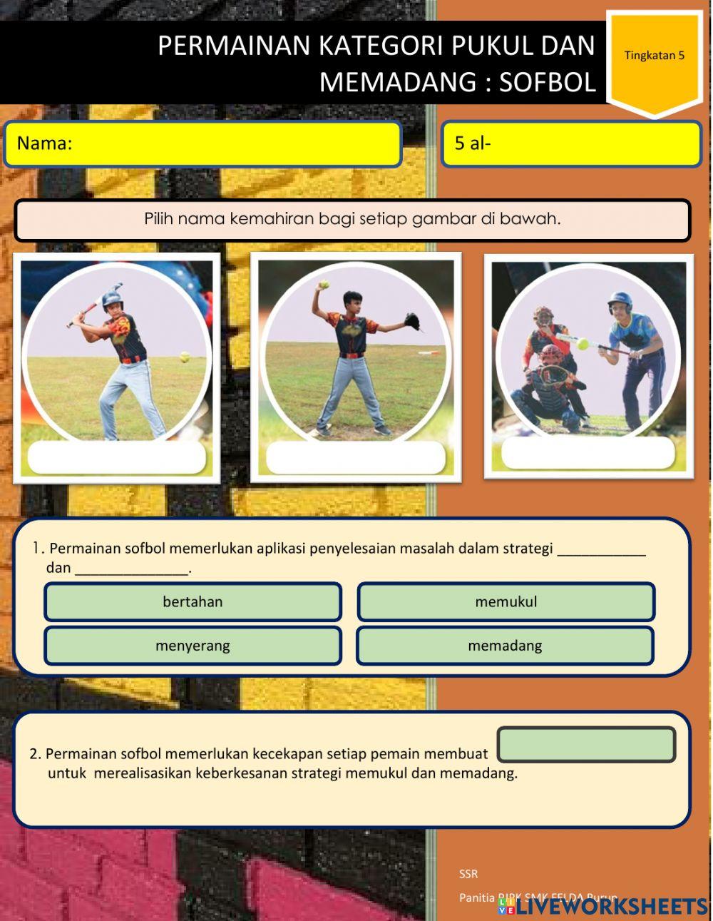 Permainan Kategori Pukul dan Memadang: Sofbol T5