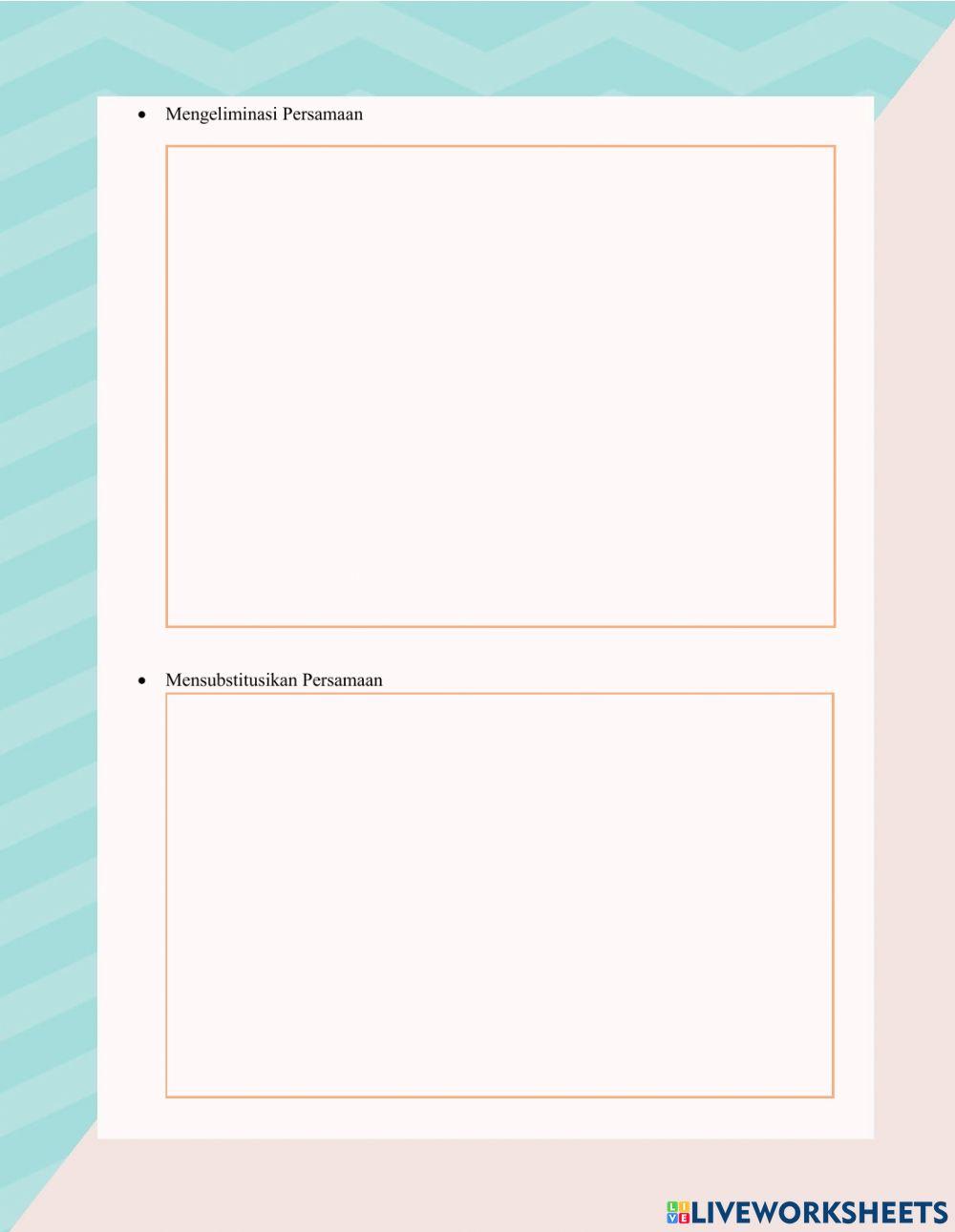 Sistem Persamaan Linear Tiga Variabel