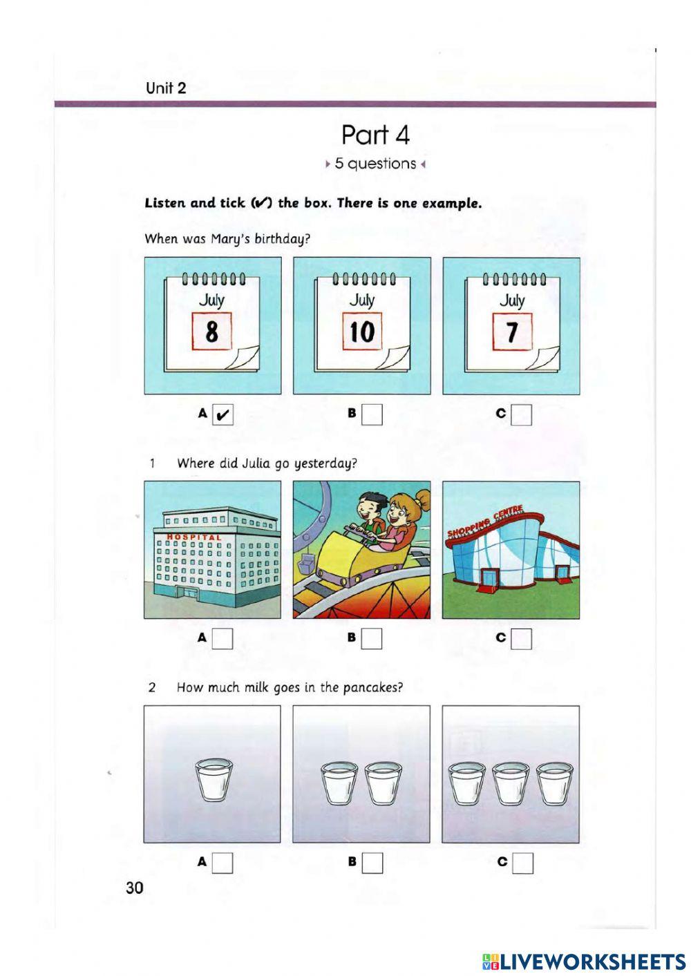 MSB2 L2 online exercise for | Live Worksheets