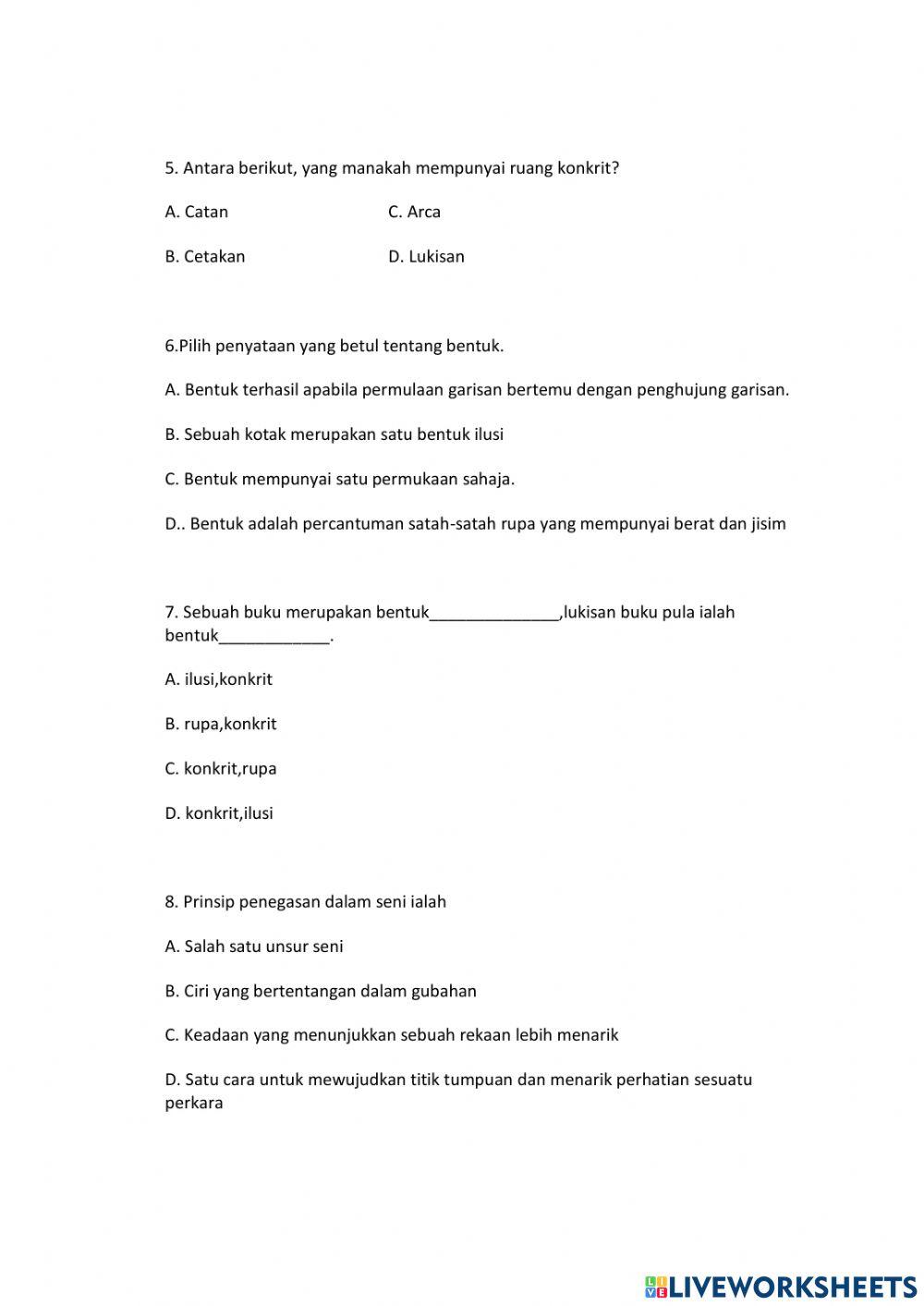 Soalan psv objektif ting 4