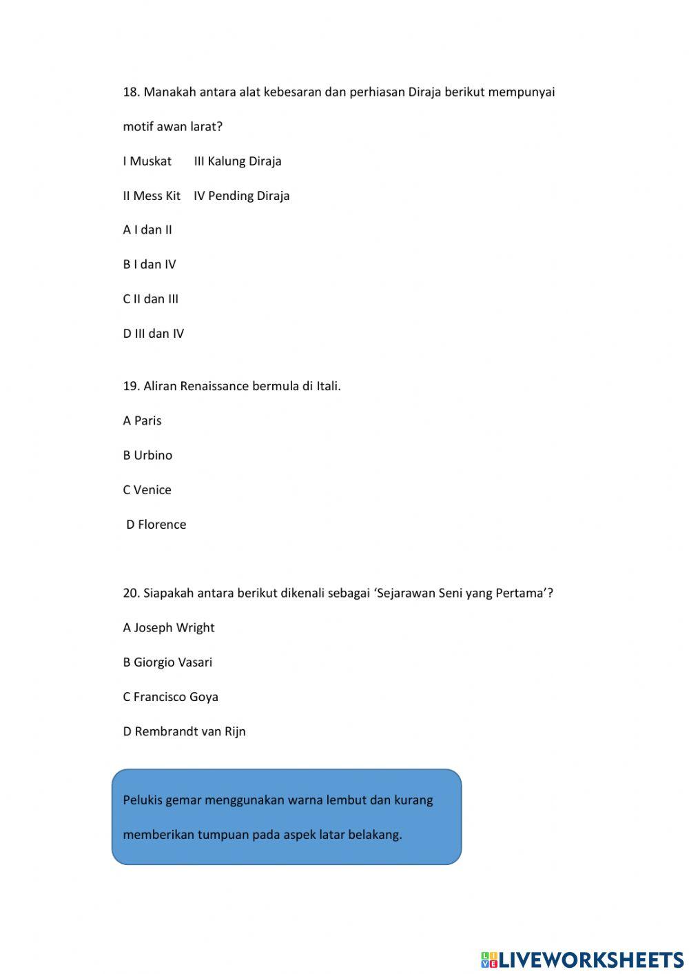 Soalan psv objektif ting 4