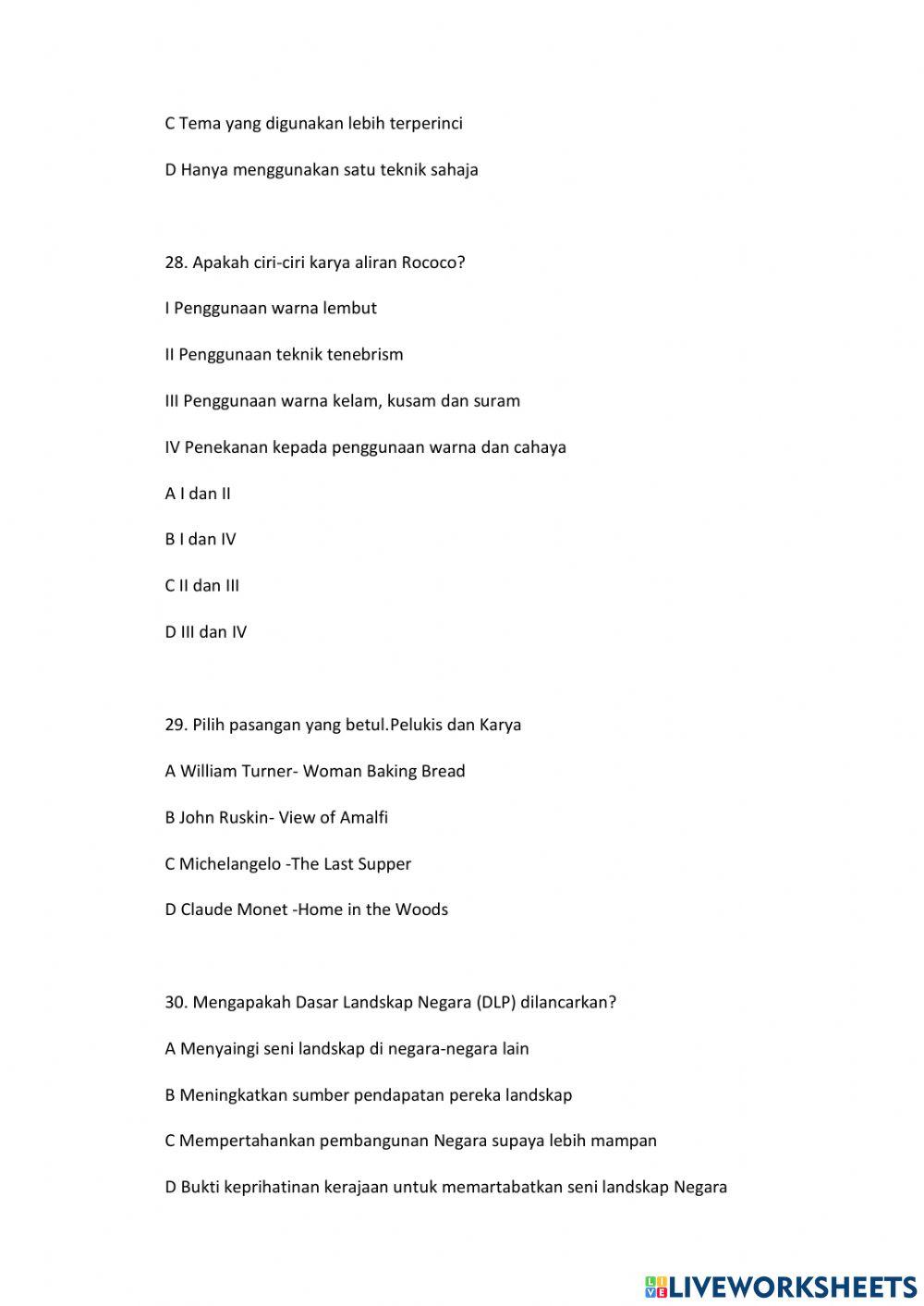 Soalan psv objektif ting 4