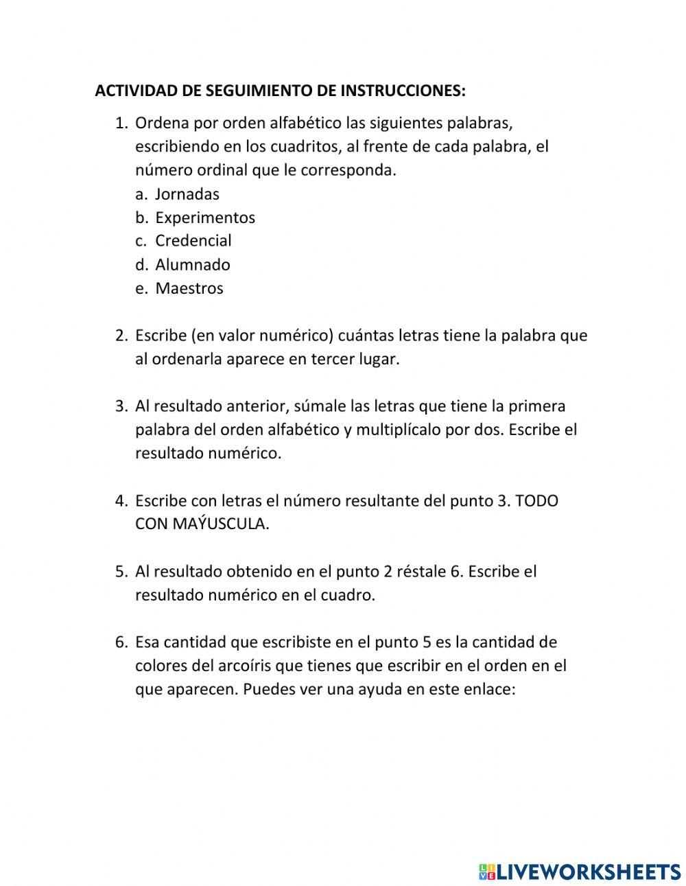 Seguimiento de instrucciones