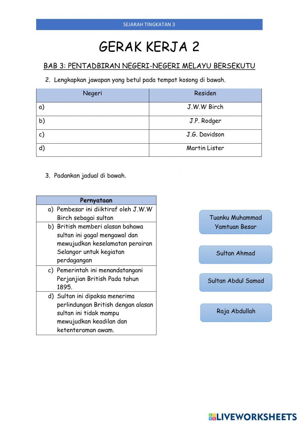 Bab 3 : Pentadbiran Negeri-negeri Melayu Bersekutu T3