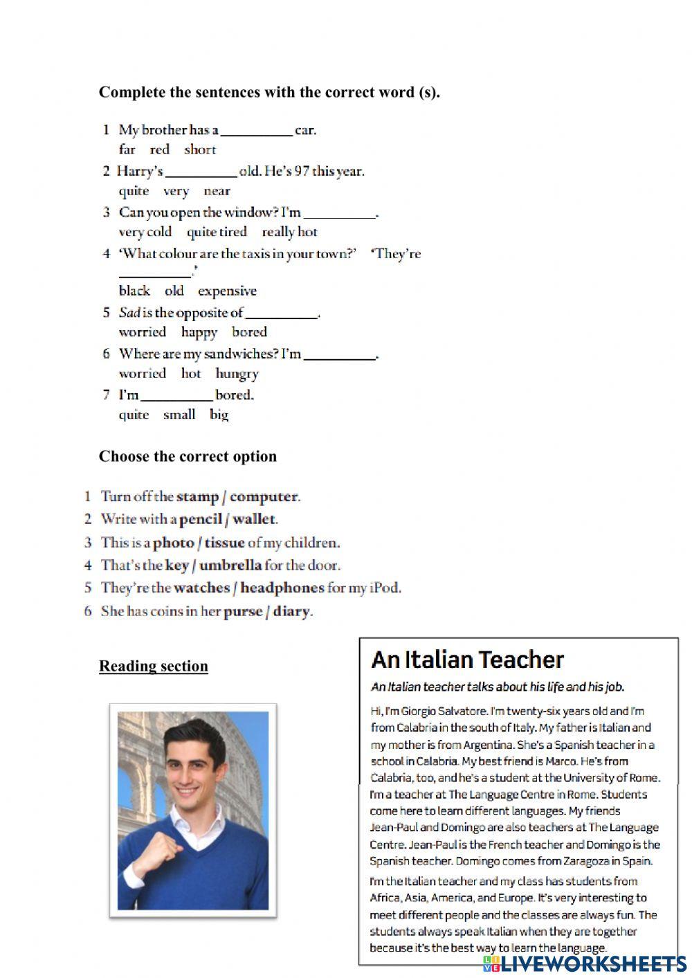 Mid Term Test - 1st Adults