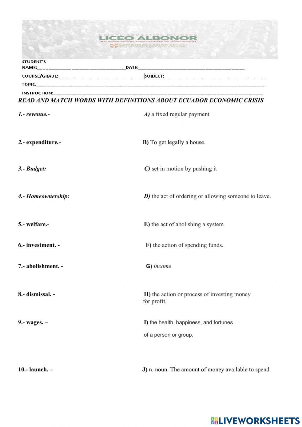 Ecuador Economic Crisis