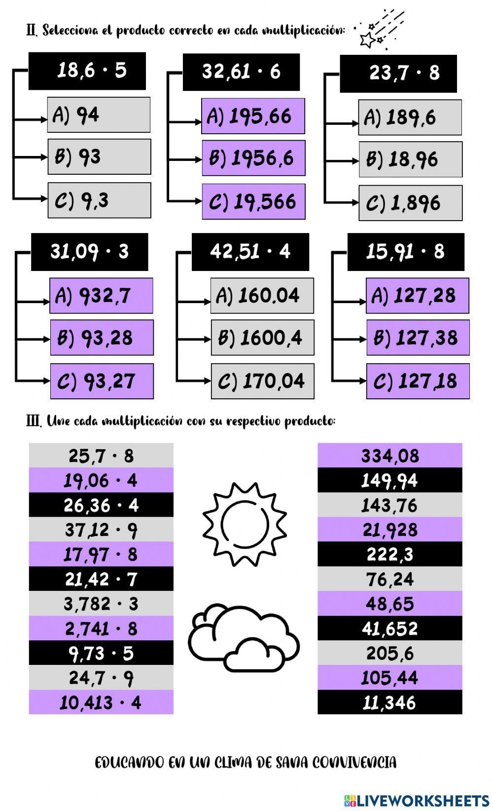 6to-Multiplicación de Decimales