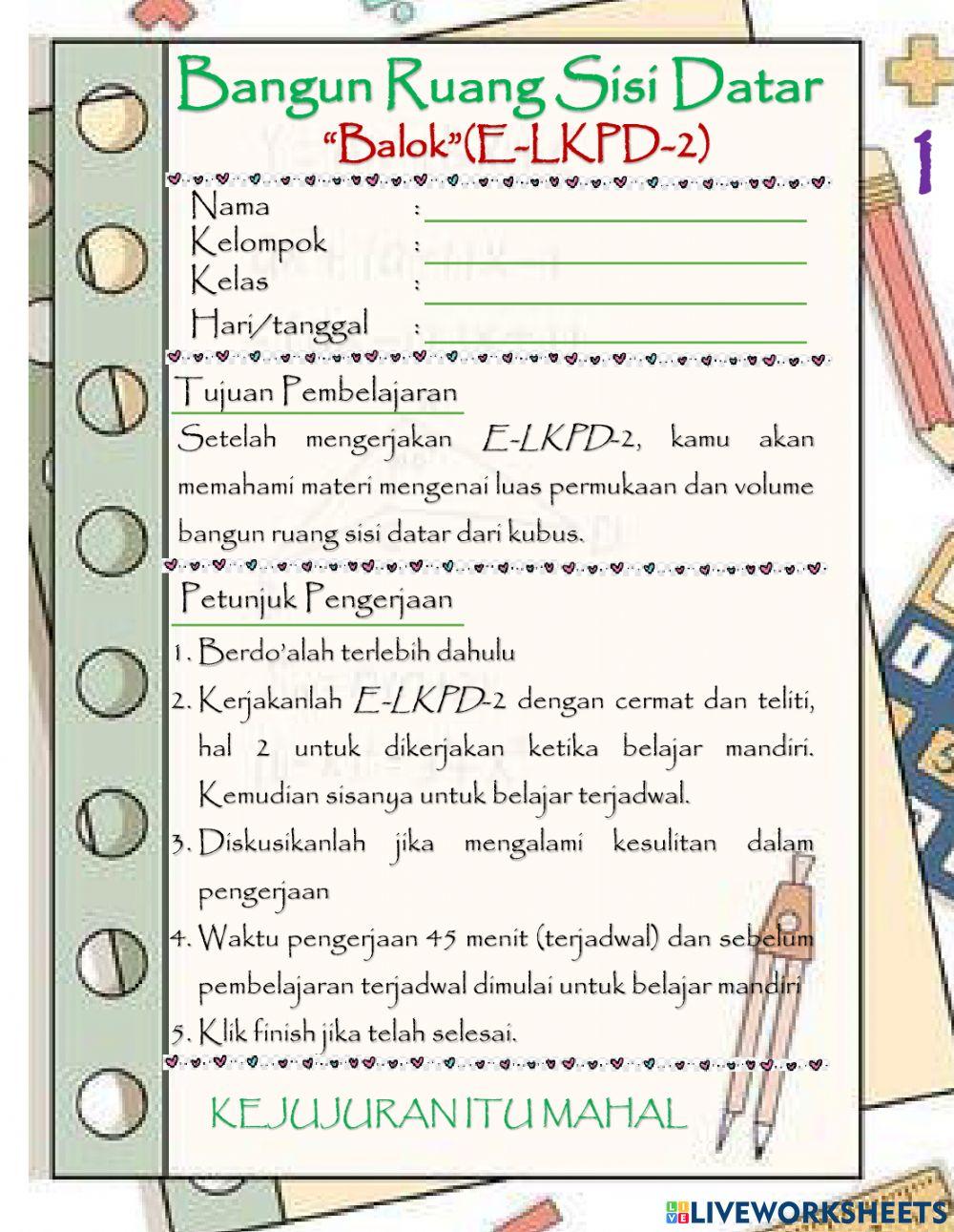 Bangun Ruang Sisi Datar-Balok