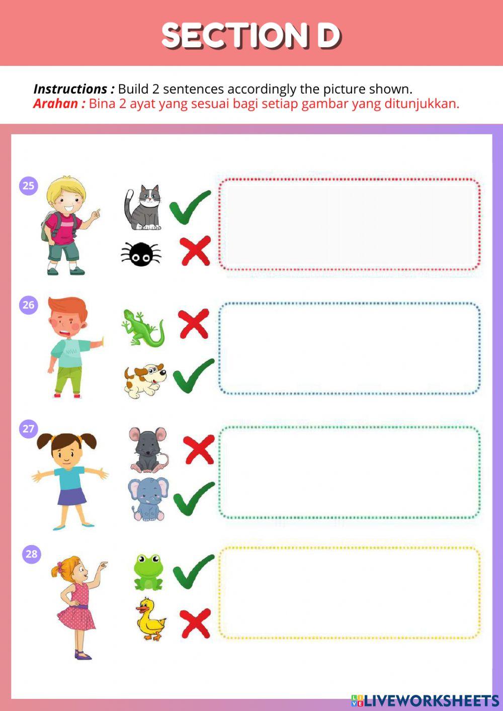 Ujian Penilaian Pertengahan Tahun (English Year 1)