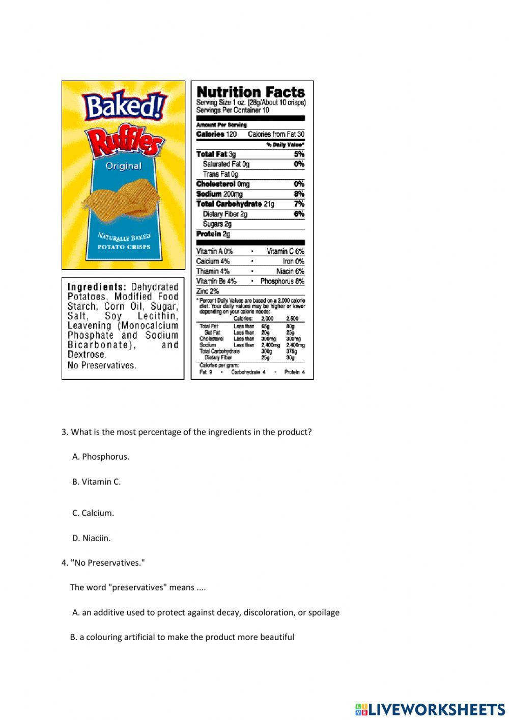 Evaluation of English Label food and drink Text