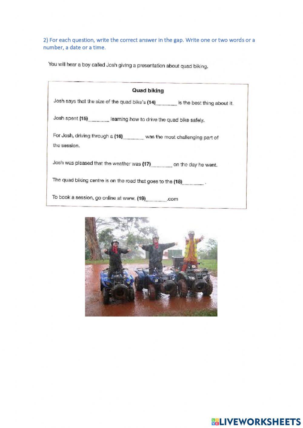 Pet listening mid year test