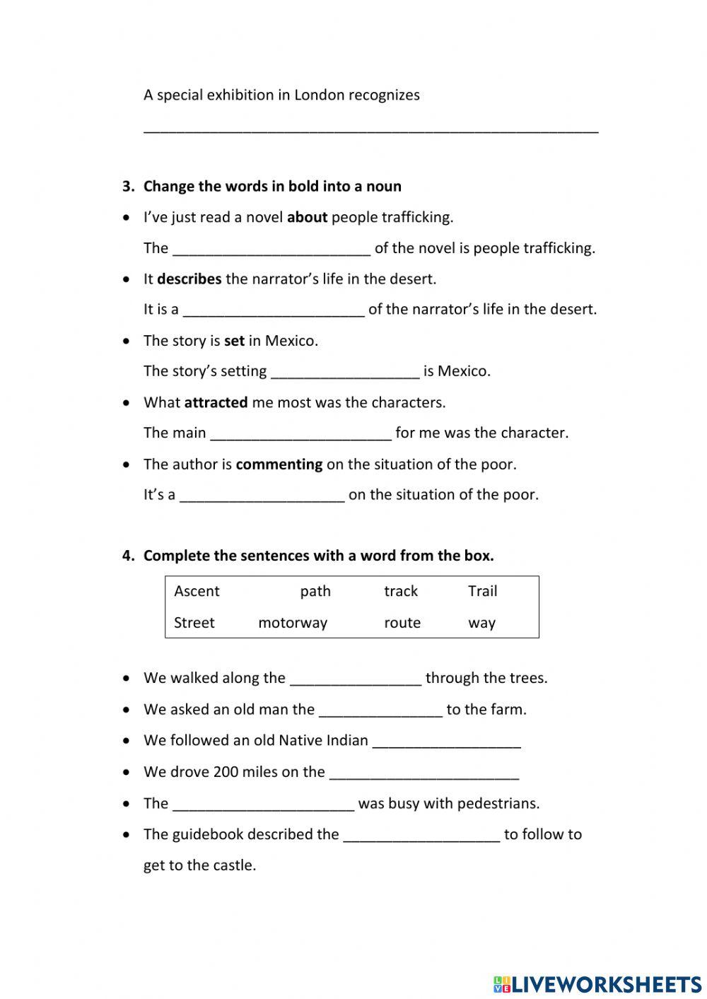 Test online exercise for 7 | Live Worksheets