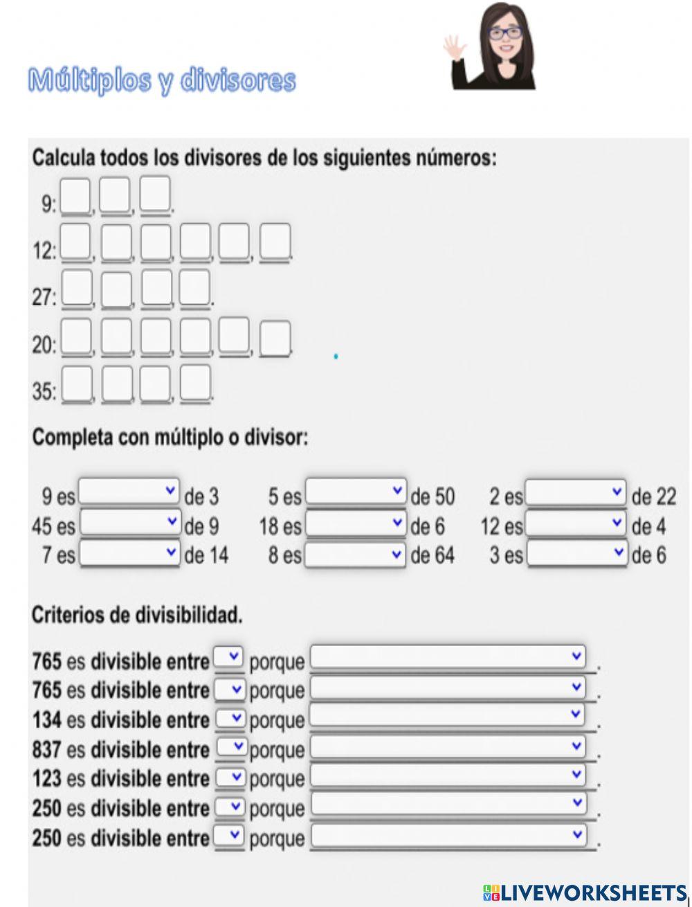 MULTIPLOS Y DIVISORES III