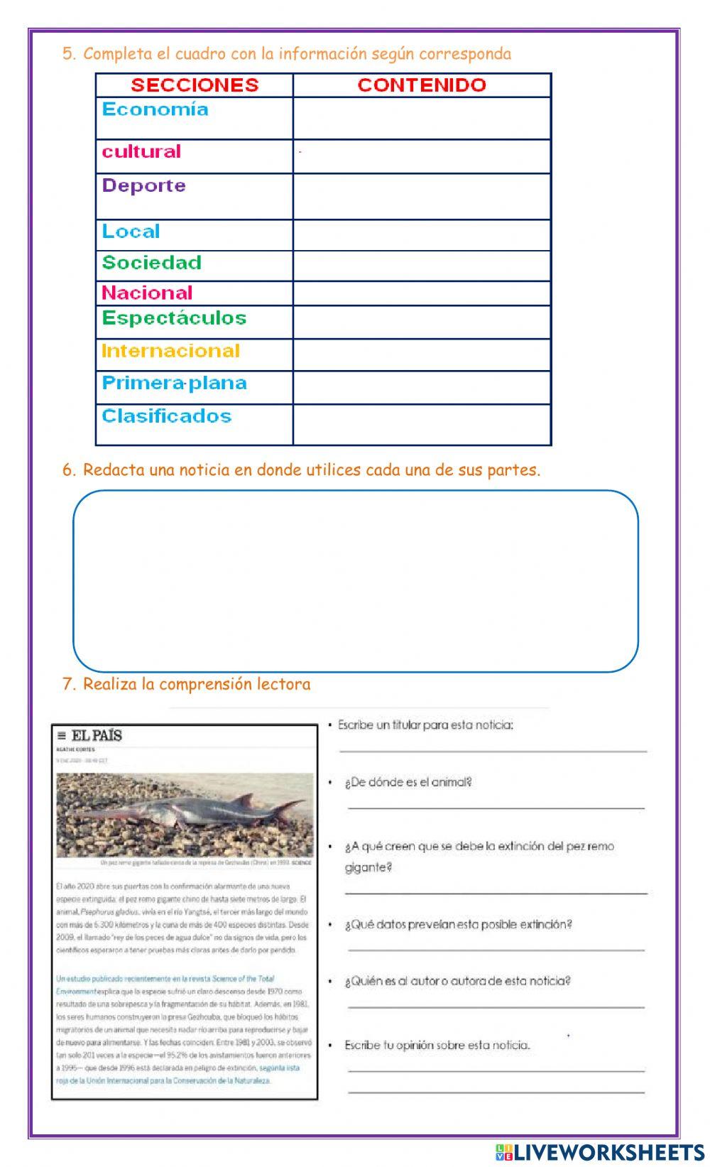 El periódico y la noticia