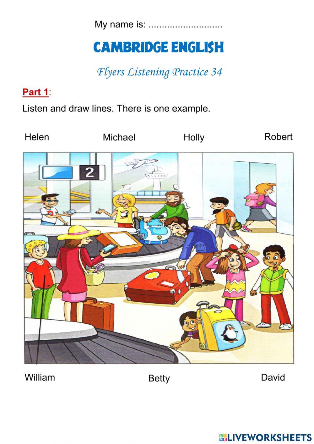 Flyers Listening Practice 34