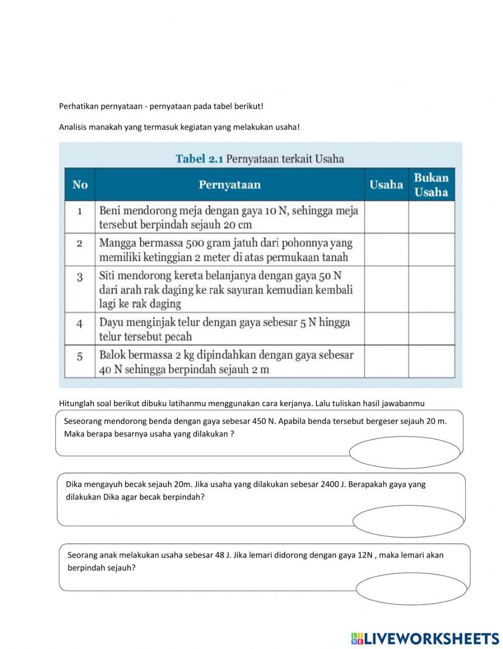 Usaha dan pesawat sederhana