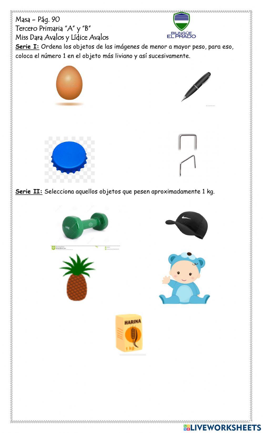 Masa - Comparaciones y cálculos