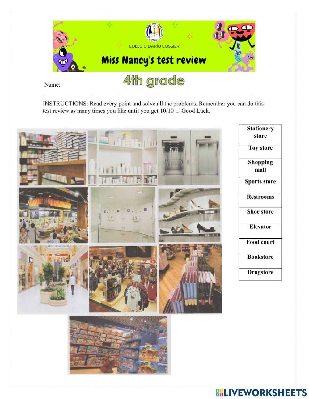 INGLÉS - Cuestionario 2T. Cuarto Grado 2021