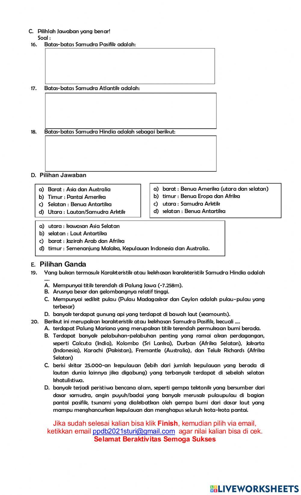 Uji kompetensi kbm 2 ips ix 1